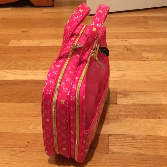 Modella Pink Travel Cosmetics Case NWT - Picture 4 of 7